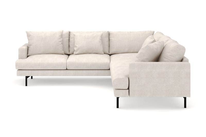 Menard 6-seters Venstrevendt L-formet Hjørnesofa i Stoff - Beige - Møbler - Sofaer - Hjørnesofa