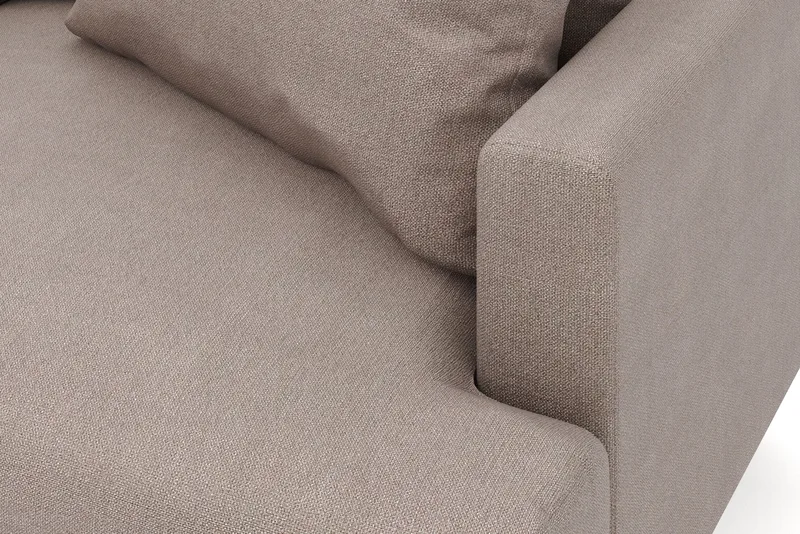 Menard 6-seters Venstrevendt L-formet Hjørnesofa i Stoff - Brun - Møbler - Sofaer - Hjørnesofa