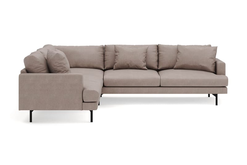 Menard 6-seters Venstrevendt L-formet Hjørnesofa i Stoff - Brun - Møbler - Sofaer - Hjørnesofa