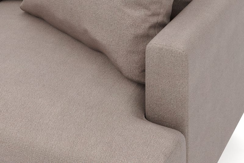 Menard 6-seters Venstrevendt L-formet Hjørnesofa i Stoff - Brun - Møbler - Sofaer - Hjørnesofa