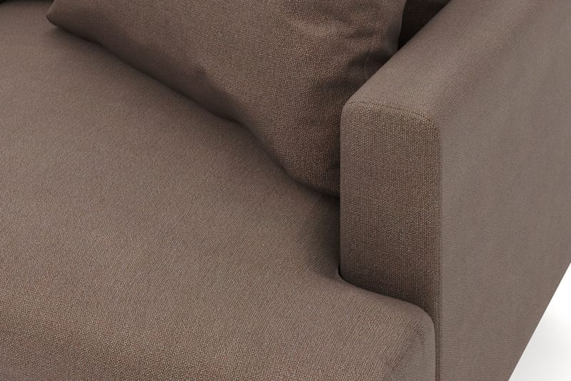 Menard 6-seters Venstrevendt L-formet Hjørnesofa i Stoff - Brun - Møbler - Sofaer - Hjørnesofa