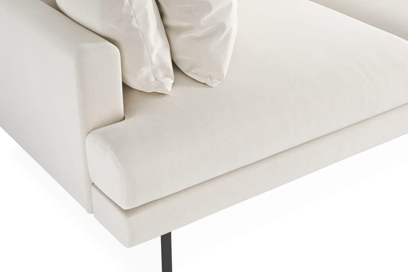 Menard Sofagruppe 4-seters + 4-seters Dyp Fløyelssofa 225 cm bred - Kremhvit - Møbler - Sofaer - Sofagrupper