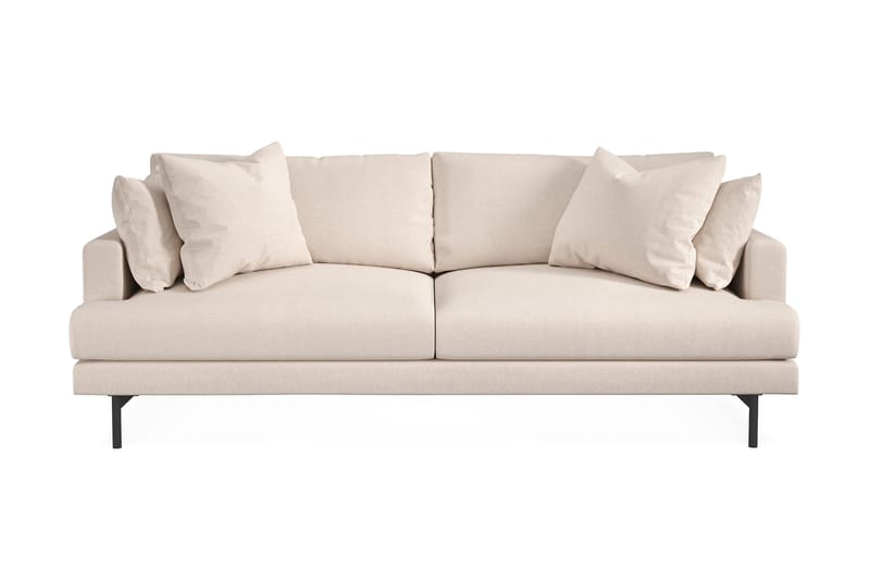 Menard Sofagruppe 4-seters + 4-seters Dyp Stoffsofa 225 cm bred - Beige - Møbler - Sofaer - Sofagrupper