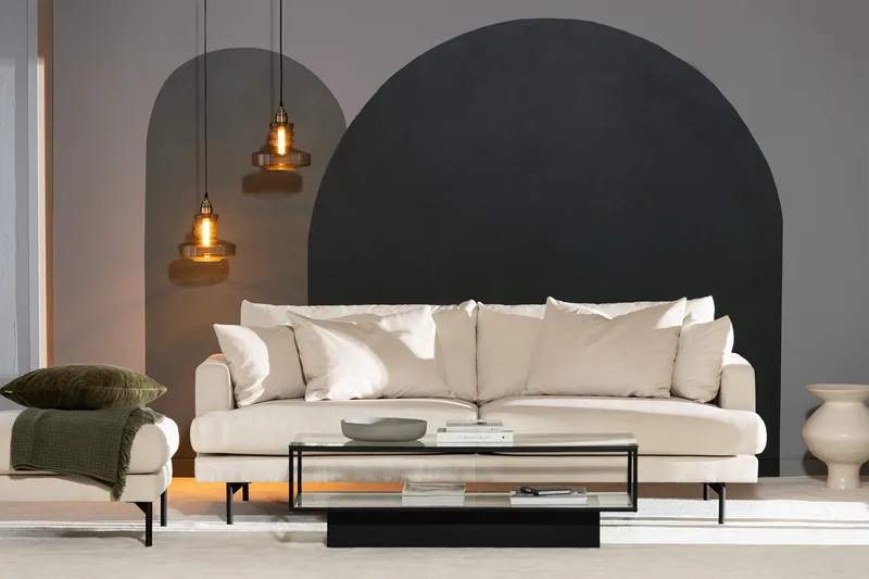 Menard Sofagruppe 4-seters + 4-seters Manchestersofa - Beige - Møbler - Sofaer - Sofagrupper