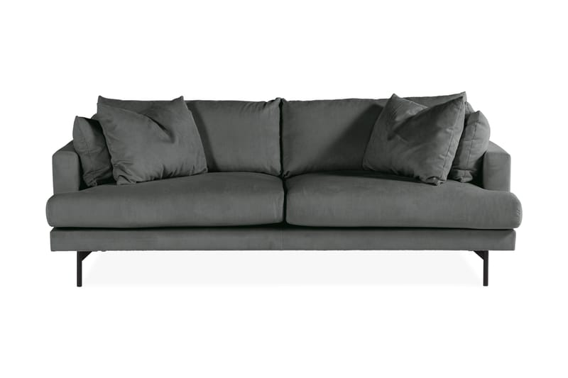 Menard Sofagruppe 4-seters + 4-seters Manchestersofa - Grå - Møbler - Sofaer - Sofagrupper