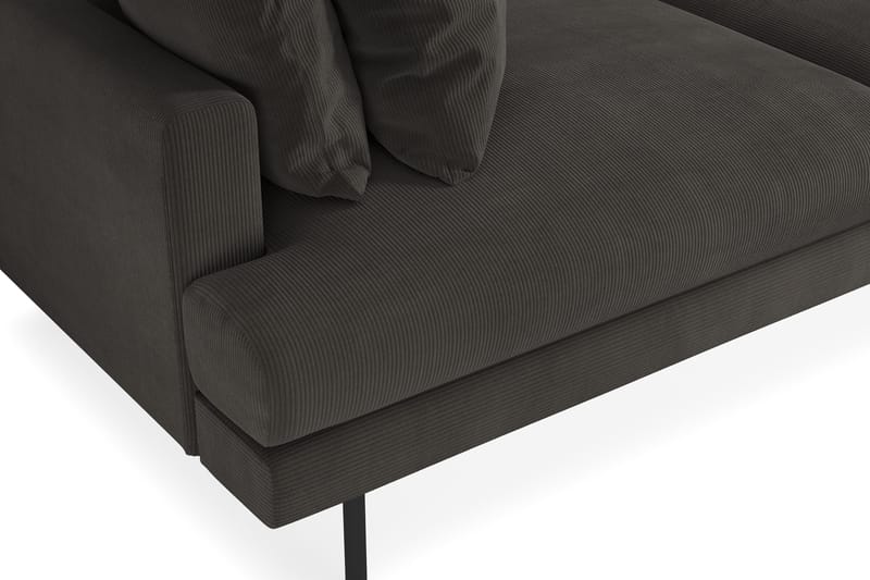 Menard Sofagruppe 4-seters + 4-seters Manchestersofa - Mørk grå - Møbler - Sofaer - Sofagrupper