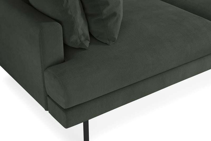 Menard Sofagruppe 4-seters + 4-seters Manchestersofa - Mørkegrønn - Møbler - Sofaer - Sofagrupper