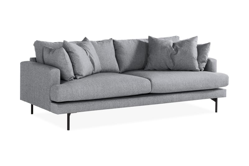 Menard Sofagruppe 4-seters + 4-seters Stoffsofa - Grå - Møbler - Sofaer - Sofagrupper