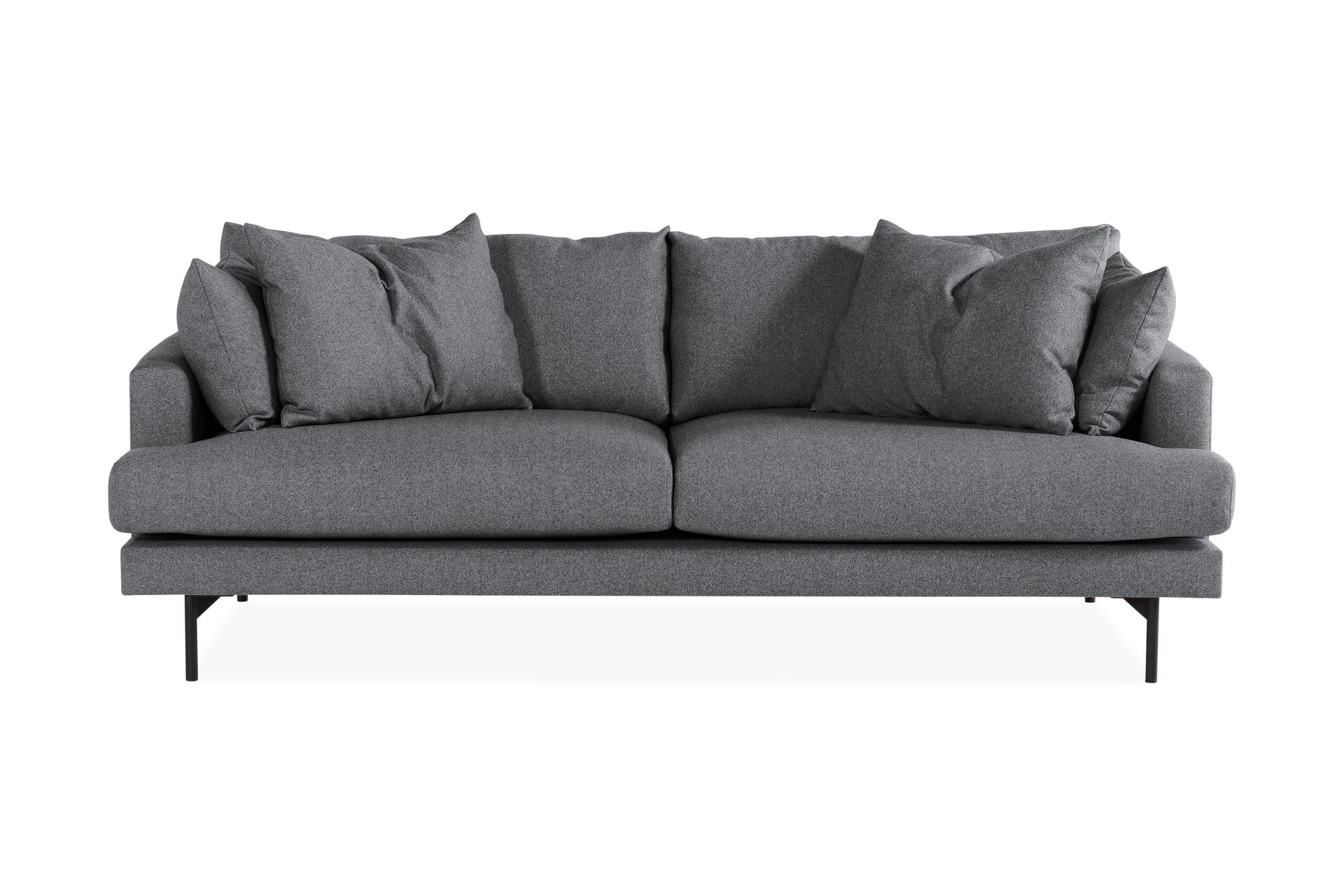 Menard Sofagruppe 4-seters + 4-seters Stoffsofa - Mørk grå - Møbler - Sofaer - Sofagrupper