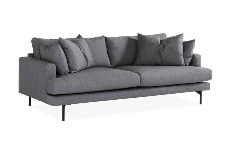 Menard Sofagruppe 4-seters + 4-seters Stoffsofa - Mørk grå - M øbler - Sofaer - Sofagrupper