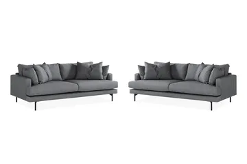 Menard Sofagruppe 4-seters + 4-seters Stoffsofa