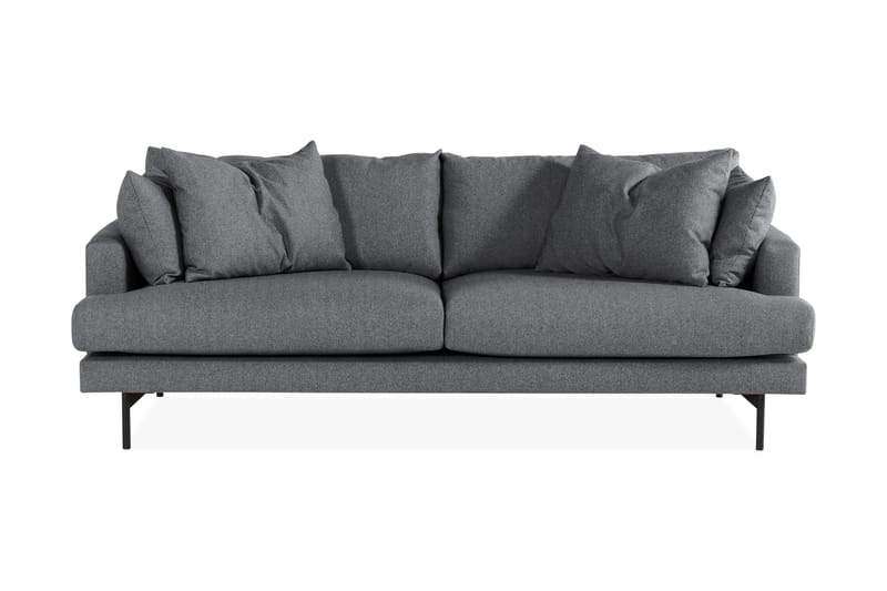 Menard Sofagruppe 4-seters + 4-seters Stoffsofa - Mørk grå - Møbler - Sofaer - Sofagrupper