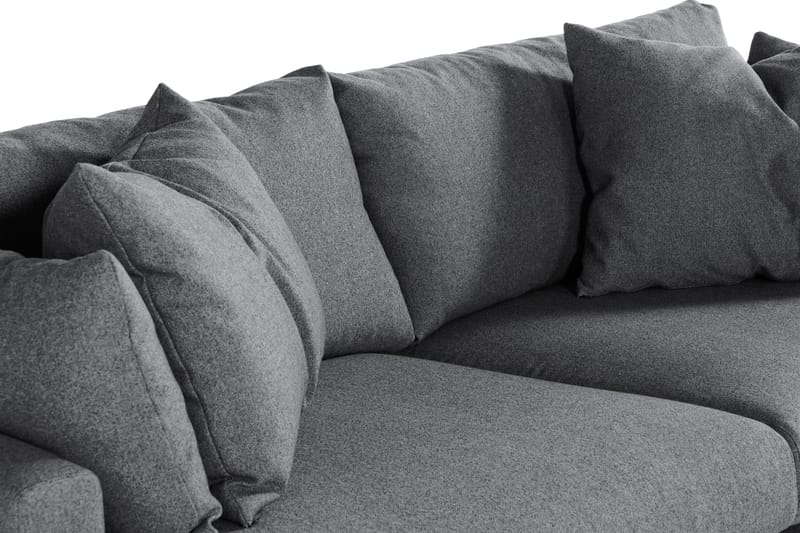 Menard Sofagruppe 4-seters + 4-seters Stoffsofa - Mørk grå - Møbler - Sofaer - Sofagrupper