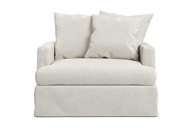 Menard Sofagruppe 4-seters Høyrevendt L-formet Sjeselongsofa + Lenestol i Bouclé - Hvit - Møbler - Sofaer - Sofa med sjeselong
