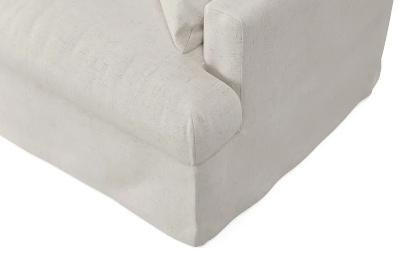 Menard Sofagruppe 4-seters Høyrevendt L-formet Sjeselongsofa + Lenestol i Bouclé - Hvit - Møbler - Sofaer - Sofagrupper