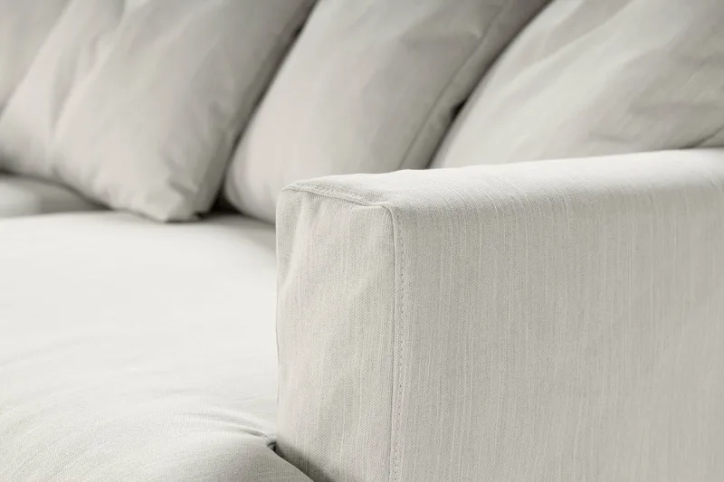 Menard Sofagruppe 4-seters Venstrevendt L-formet Sjeselongsofa + Lenestol i Stoff - Lys grå - Møbler - Sofaer - Sofagrupper