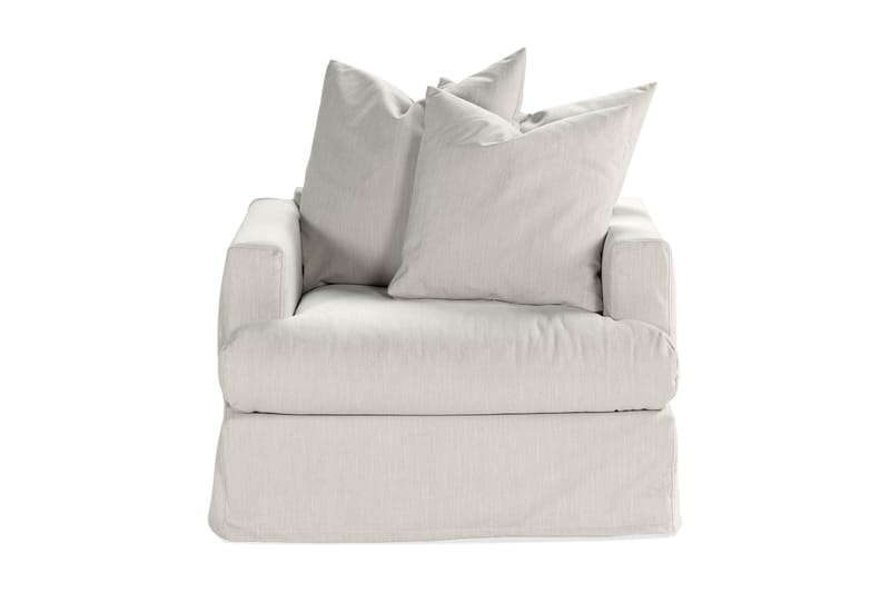 Menard Sofagruppe 4-seters Venstrevendt L-formet Sjeselongsofa + Lenestol i Stoff - Lys grå - Møbler - Sofaer - Sofagrupper