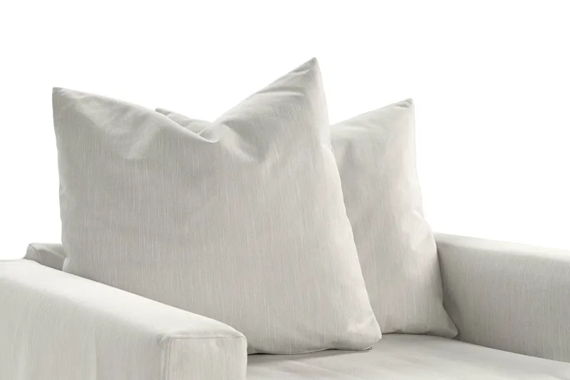 Menard Sofagruppe 4-seters Venstrevendt L-formet Sjeselongsofa + Lenestol i Stoff - Lys grå - Møbler - Sofaer - Sofagrupper