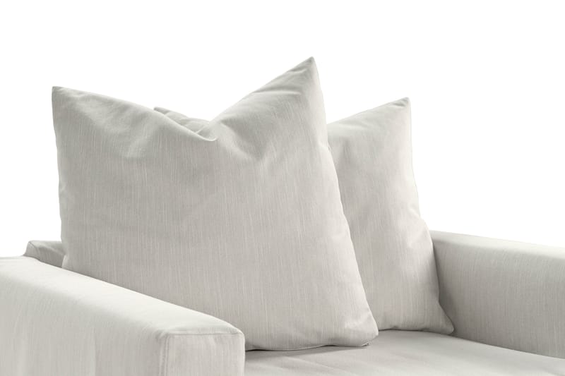 Menard Sofagruppe 4-seters Venstrevendt L-formet Sjeselongsofa + Lenestol i Stoff - Lys grå - Møbler - Sofaer - Sofagrupper