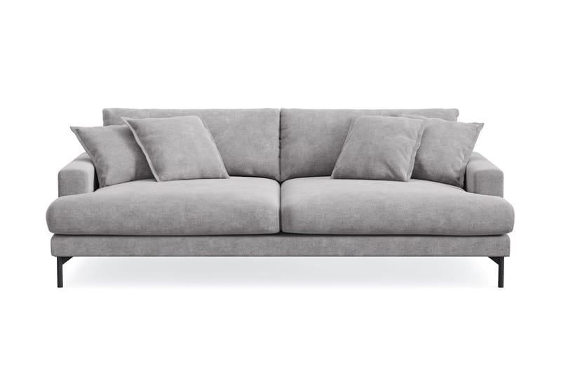 Menard Premium 4-seters dyp sofa i chenille - Grå - Møbler - Sofaer - 4 seter sofa