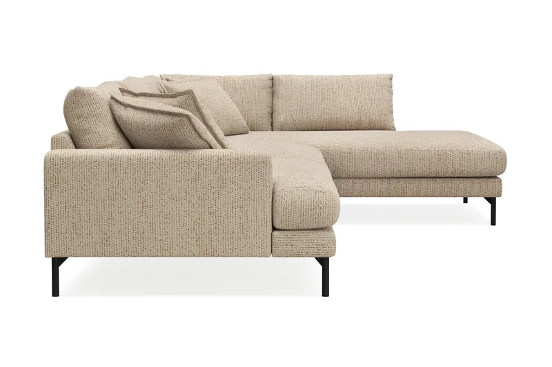 Menard Premium 5-personers Højrevendt L-formet Dyb ChaiselongSofa i Chenille - Beige - Møbler - Sofaer - Sofa med sjeselong
