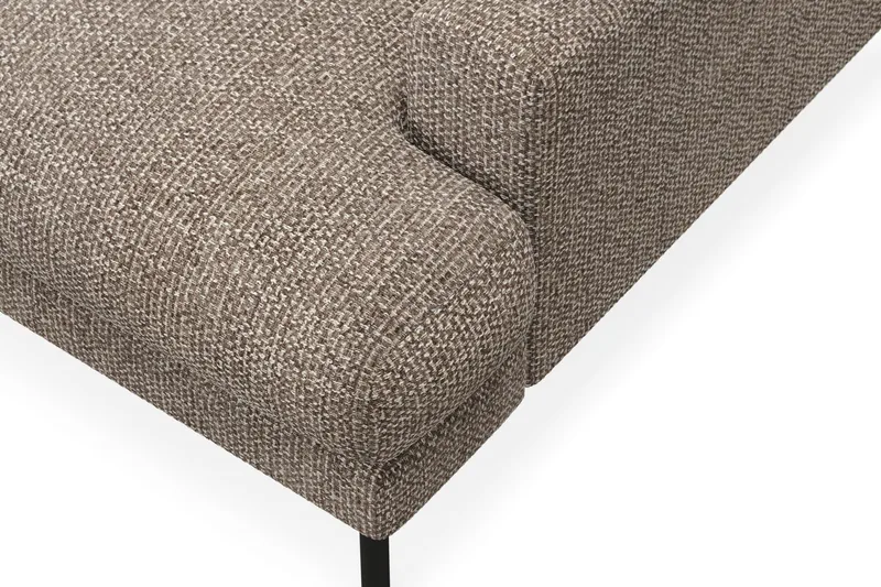 Menard Premium 5-personers Venstrevendt L-formet Dyb ChaiselongSofa i Chenille - Brun - Møbler - Sofaer - Sofa med sjeselong
