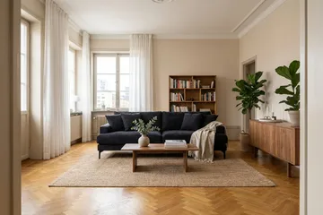 Menard Premium 4-seters dyp sofa i chenille - Svart - Møbler - Sofaer - 4 seter sofa