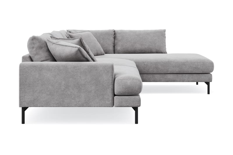 Menard Premium 5-seters høyrevendt L-formet dyp sjeselongsofa i chenille - Grå - Møbler - Sofaer - Sofa med sjeselong