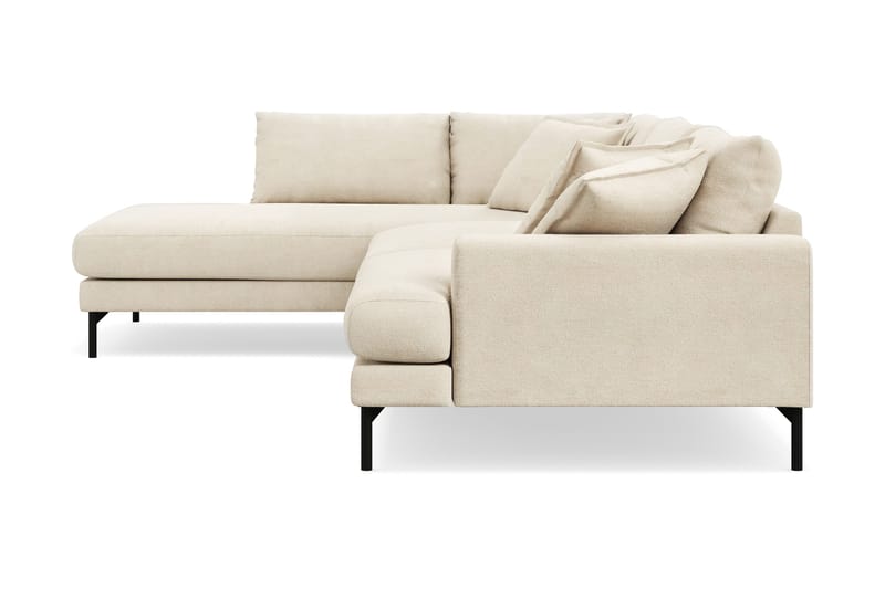 Menard Premium 5-seters venstrevendt L-formet dyp sjeselongsofa i chenille - Beige - Møbler - Sofaer - Sofa med sjeselong