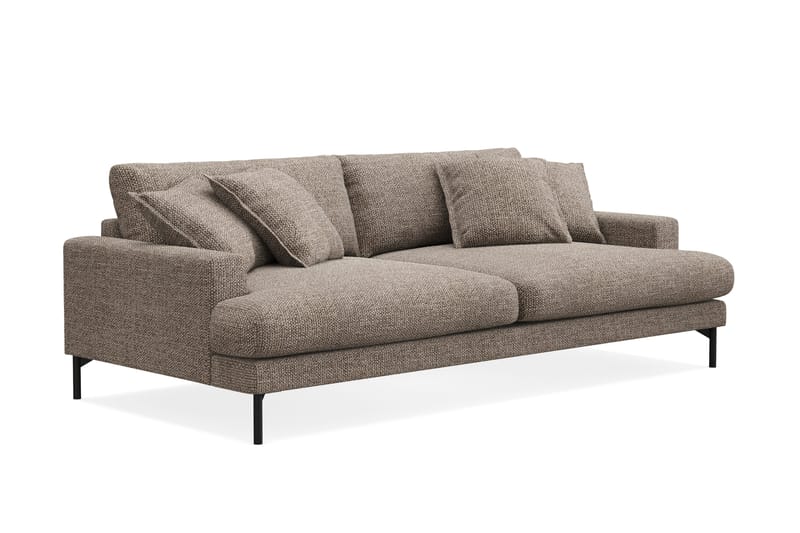 Menard Premium 4-personers Dyb Sofa i Chenille - Brun - Møbler - Sofaer - 4 seter sofa