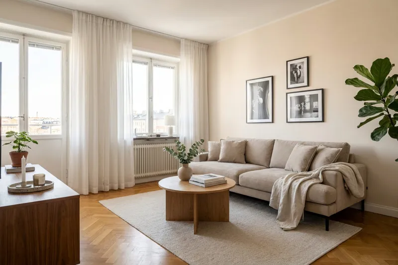 Menard Premium 4-seters dyp sofa i stoff - Brun - Møbler - Sofaer - 4 seter sofa