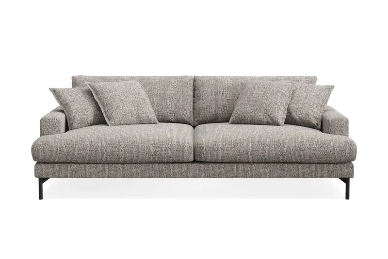 Menard Premium 4-personers Dyb Sofa i Chenille - Grå - Møbler - Sofaer - 4 seter sofa
