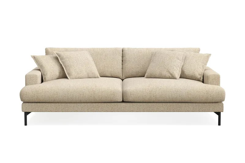 Menard Premium 4-personers Dyb Sofa i Chenille - Beige - Møbler - Sofaer - 4 seter sofa