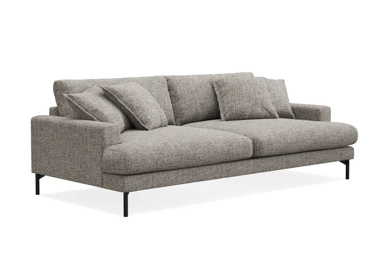 Menard Premium 4-personers Dyb Sofa i Chenille - Grå - Møbler - Sofaer - 4 seter sofa