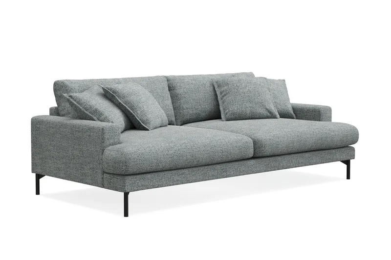 Menard Premium 4-personers Dyb Sofa i Chenille - Grå/Blå - Møbler - Sofaer - 4 seter sofa