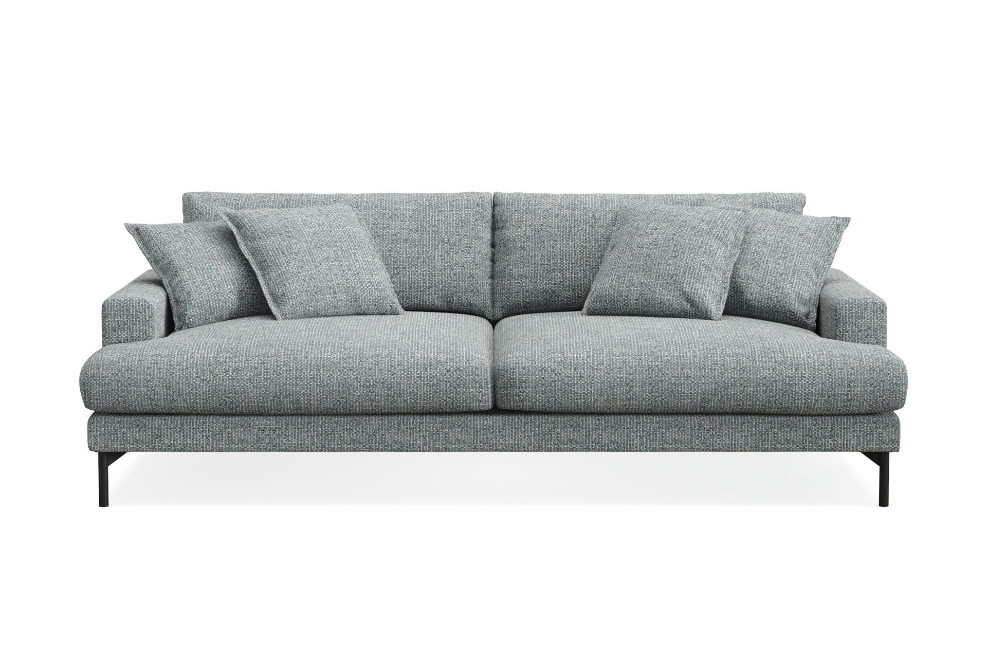 Menard Premium 4-seters dyp sofa i chenille - Grå/Blå