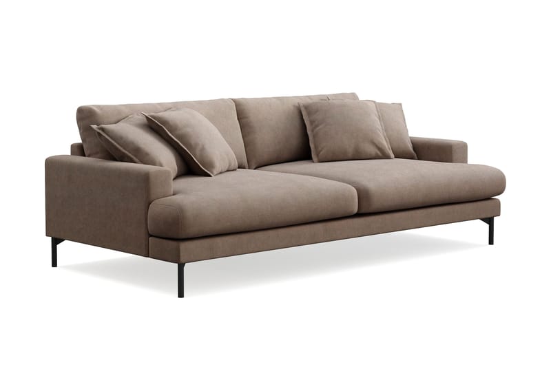 Menard Premium 4-seters dyp sofa i stoff - Brun - Møbler - Sofaer - 4 seter sofa