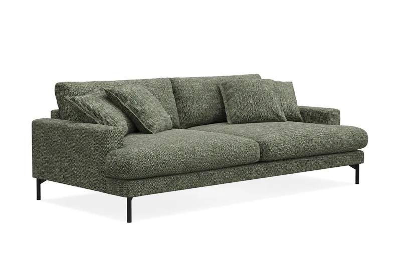 Menard Premium 4-personers Dyb Sofa i Chenille - Grøn - Møbler - Sofaer - 4 seter sofa