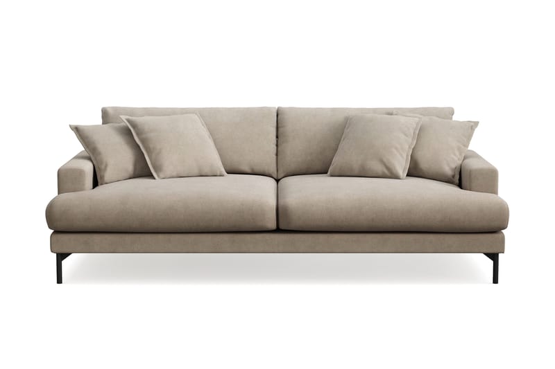Menard Premium 4-seters dyp sofa i stoff - Brun - Møbler - Sofaer - 4 seter sofa