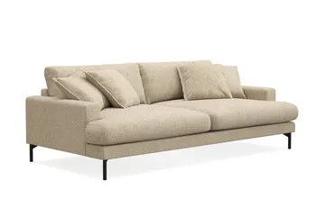 Menard Premium 4-seters dyp sofa i chenille - Beige - Møbler - Sofaer - 4 seter sofa