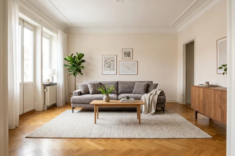 Menard Premium 4-seters dyp sofa i chenille - Grå/Brun - Møbler - Sofaer - 4 seter sofa