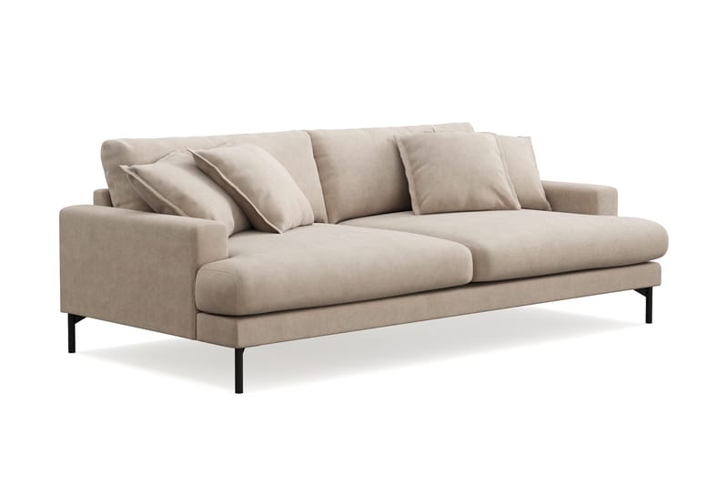 Menard Premium 4-seters dyp sofa i stoff - Beige - Møbler - Sofaer - 4 seter sofa