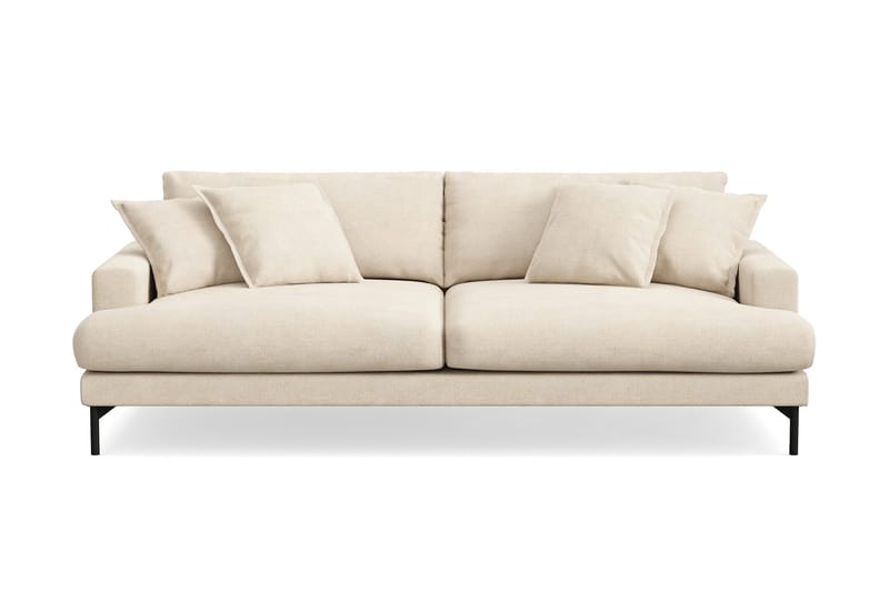 Menard Premium 4-seters dyp sofa i chenille - Beige - Møbler - Sofaer - 4 seter sofa