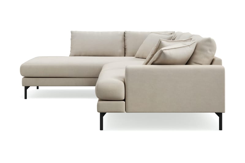 Menard Premium 5-seters venstrevendt L-formet dyp sjeselongsofa i stoff - Beige - Møbler - Sofaer - Sofa med sjeselong