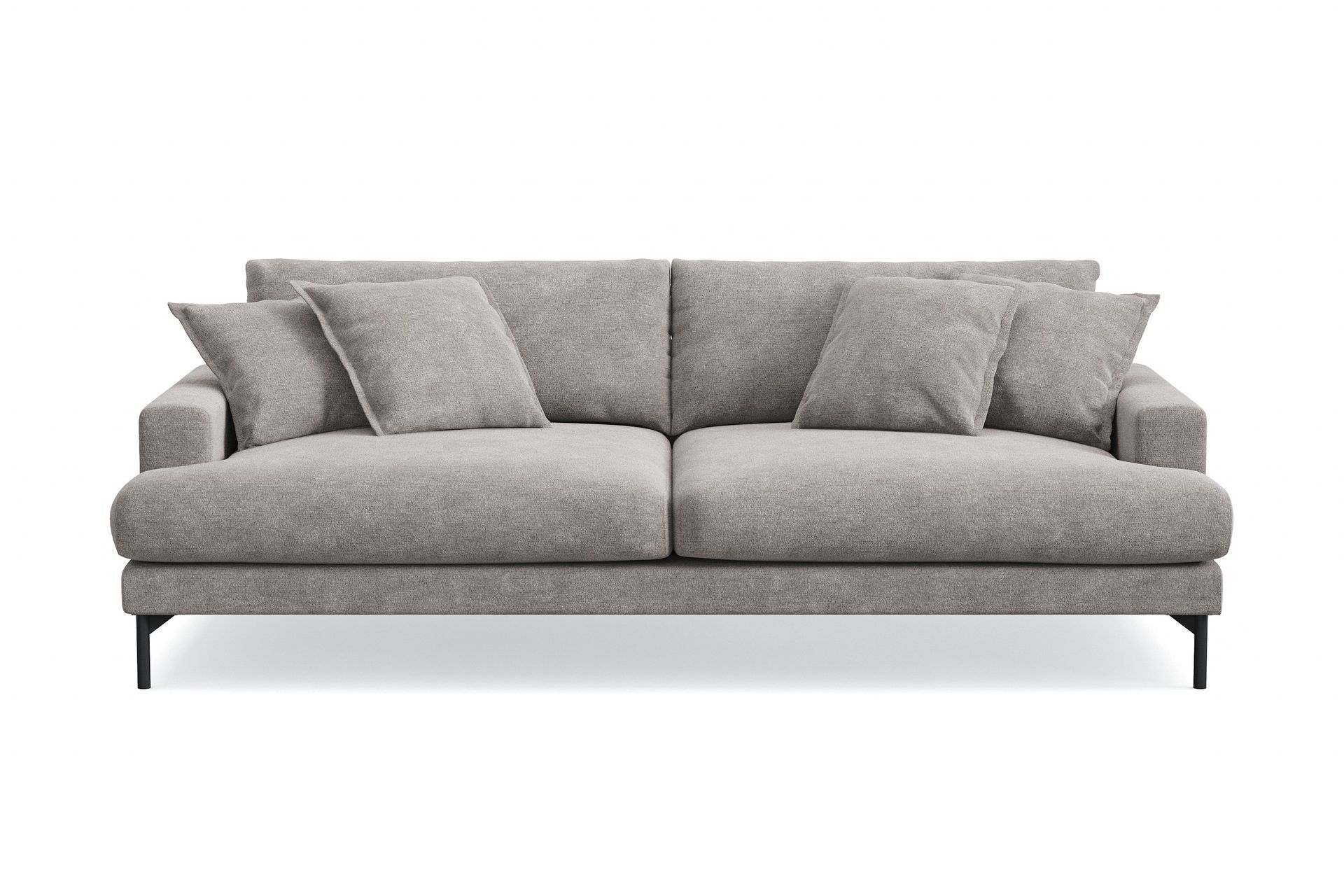 Menard Premium 4-seters dyp sofa i chenille - Grå/Brun