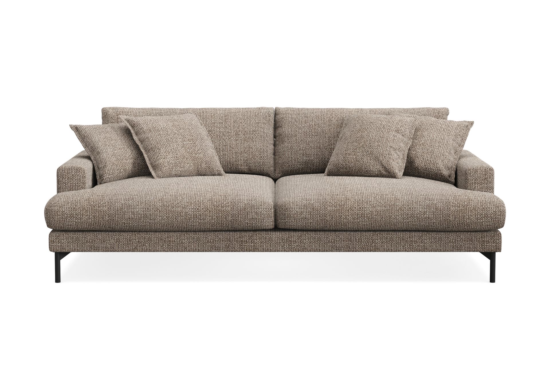 Menard Premium 4-personers Dyb Sofa i Chenille - Brun - Møbler - Sofaer - 4 seter sofa