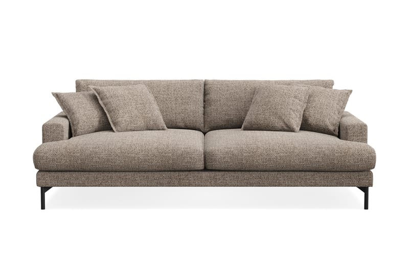 Menard Premium 4-personers Dyb Sofa i Chenille - Brun - Møbler - Sofaer - 4 seter sofa