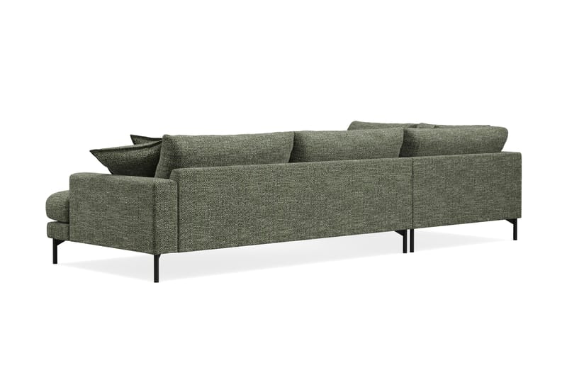 Menard Premium 5-personers Venstrevendt L-formet Dyb ChaiselongSofa i Chenille - Grøn - Møbler - Sofaer - Sofa med sjeselong