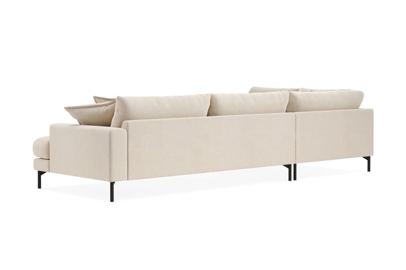 Menard Premium 5-personers Venstrevendt L-formet Dyb ChaiselongSofa i Chenille - Lys Beige - Møbler - Sofaer - Sofa med sjeselong