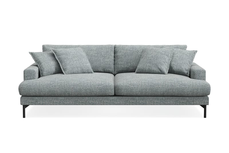 Menard Premium 4-personers Dyb Sofa i Chenille - Grå/Blå - Møbler - Sofaer - 4 seter sofa